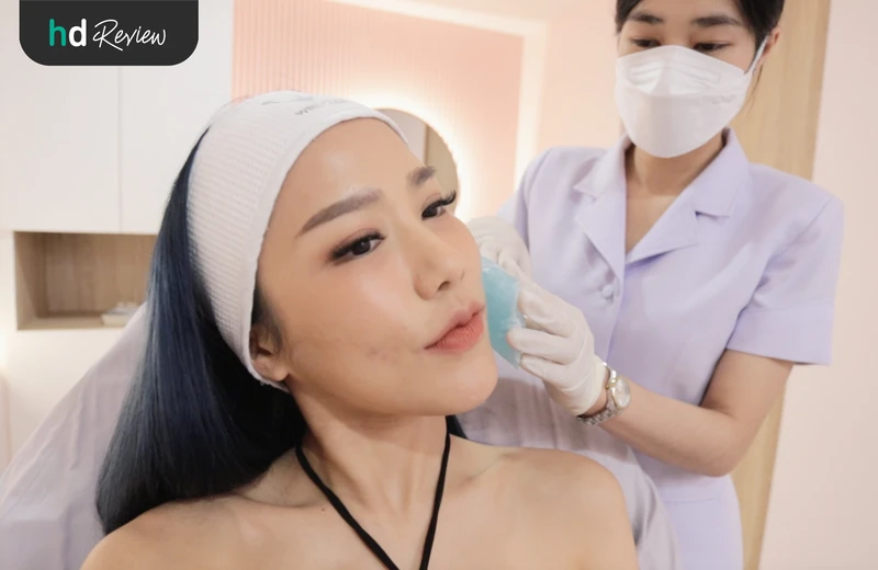 ขั้นตอนการประคบเย็นก่อนทำ Facelift